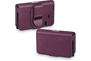 MEDMAX Funda de Cuero PU para Tandem T:Slim X2 / T:Slim Bombas de insulina, Ligera Estuche de Transporte para Diabéticos con Clip para Cinturón, (Púrpura)