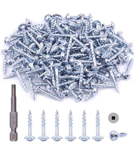 Kreg-Compatible #8 Coarse Thread Pocket Hole Screws - Zinc, Phil/Square Combo Head (Pick Size & Qty)