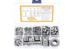 800 stycken A2 rostfritt stålbrickor-set, V2A 304 brickor