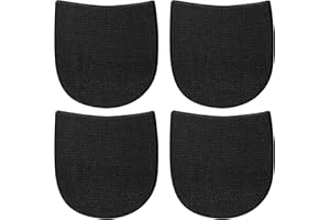 Bremorou Lot de 4 coussinets de rechange antidérapants pour talon de chaussure en caoutchouc - Coussinets de protection antidérapants - Accessoires de réparation de chaussures en caoutchouc pour