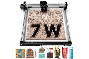 ATOMSTACK 7W Macchina per incisione laser, taglierina laser Swift 7W, taglierina laser ad alta precisione 0,01 mm superficie di incisione 300 × 300 mm (Nero, Swift-7W)