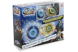 Infinity Nado Auldey - Coffret de 2 Toupies Infinity Série NADO Battle-Édition Spéciale Flame/Delver Mecha,Multicouleur,Jouet Enfant 5 6 7 8 9 10 11 12 Ans Garcon Fille