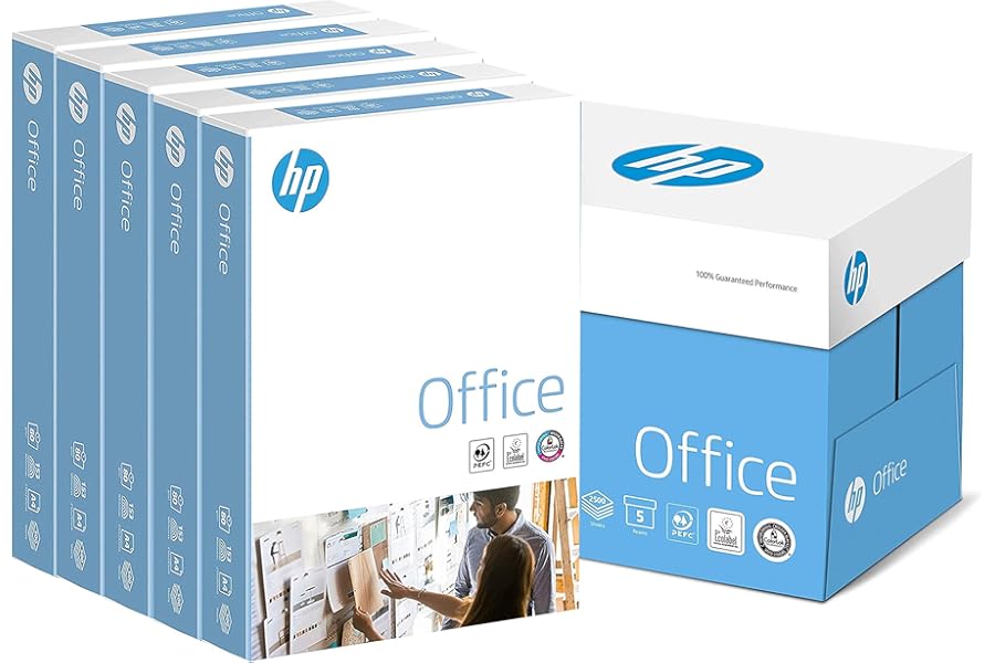 HP Papers,5 Ream I 2500 Sheets,White,RH98112 Printer Paper, Office A4 Paper, 210x297mm, 80gsm, 5 Ream Carton, 2500 Sheets - FSC Certified Copy Paper