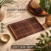 Aranya Hakiki Bambu Amerikan Servis Supla Doğal El İş&ccedil;iliği Yemek Masası Servis Altlığı 20,5x33 cm