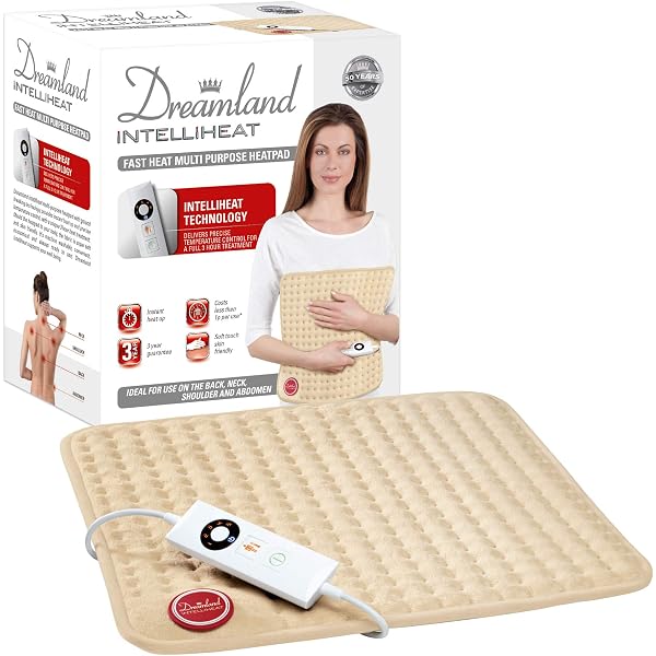 Dreamland Intelliheat Multi Purpose Heat Pad, 5 Temperature Settings, Auto  Shut Off Time, 40 cm x 35 cm Size : Amazon.co.uk: Health u0026 Personal Care