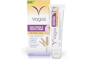 Vagisil Daily Soothe & Protect Cream For Women & Sensitive Skin With Natural Prebiotic Oatmeal, Gentle Formula For Daily Use, Fragrance Free, 30g