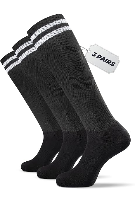 Chaussettes De Football Mitre Adult Mercury - Confort Optimal Avec Rembourrage Pied/Talon - 88% Nylon, 10% Polyester, 2% Élasthanne