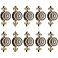 MUXSAM 10Pcs Pulls Handles Knobs for Drawer Door Kitchen,Cabinet Knobs Furniture Wardrobe Round Antique - Antique Brass