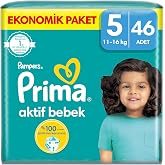 Prima Bebek Bezi Aktif Bebek 5 Beden 46 Adet Junior Fırsat Paketi
