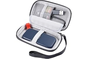 AONKE Dur Étui Cas de Voyage Porter Housse pour SanDisk Extreme Portable SSD 250 Go / 500 Go / 1 to / 2 to (E30-Noir)