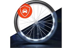 Luxshield Naklejki odblaskowe do roweru – zestaw 64 sztuk na felgi rowerowe 26/27,5/28/29 cali – uzupełniające oczy kota – folia rowerowa na obramowanie felgi