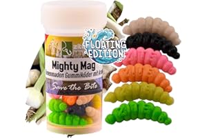 ‎ZITE Zite Fishing Mighty Mag Floating Edition - Auftreibende Forellen Gummiköder/Forellenköder Neuheiten - Künstliche Bienenmade - UV-Aktiv - fängige Farbauswahl, Forellen Köder, Angelköder Forelle