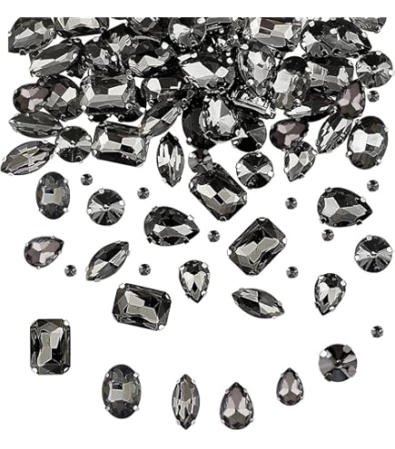 Sourcing Map Gemme Acriliche A Goccia Con Retro Piatto - 20 Pezzi Color Azzurro Per Fai Da Te - Foto 8