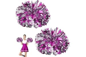 DURONGE 2 Pezzi Pom Cheer Leader Poms Cheerleader Pompon Poms, Cheerleader Pompon Per Cheerleading Giochi Competizione Sportiva Danza