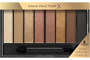 Max Factor Masterpiece Nude Palette, 8 Ombretti dal Colore Intenso, Formula Cremosa Sfumabile, 3 Finish, Tonalità Golden Nudes