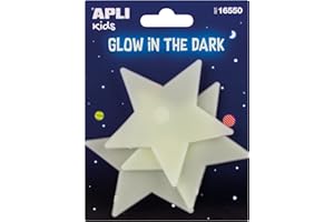 APLI Kids 16550 - Bolsa de pegatinas luminiscentes, 3 estrellas