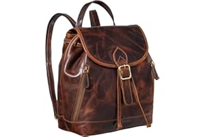 STILORD 'Allison' Sac à Dos Femme Élégant en Cuir Sacoche Moderne Daypack Petit Backpack Vintage Sac à Main City Shopping Porte à l'Épaule Cuir Véritable