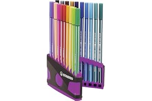 ‎STABILO STABILO - Premium-Filzstift - Pen 68 ColorParade - 20er Tischset in anthrazit/pink