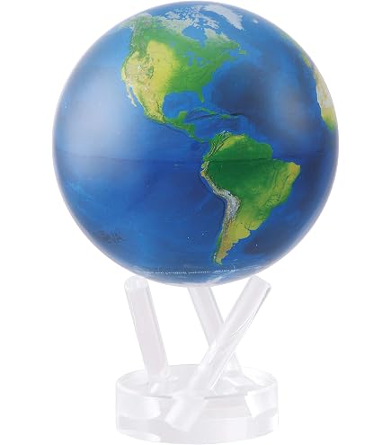 Globe MOVA Terre Avec Nuages - Rotation Silencieuse Énergie Solaire - Décoration Bureau Unique - Cadeau Original