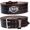Aurion by 10 club Premium Leather Weight Lifting Belt-Medium | Powerlifting Leather Gym Belt for Workout | Dead Lift Belt - Black