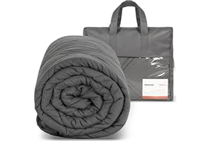Winthome Manta Pesada 135x200cm 9kg, Mantas con Peso Doble Costura, Cobertor Pesado Ansiedad, Weighted Blanket para un Dormir Profundo y una Mejor Relajación Adulto (Gris)