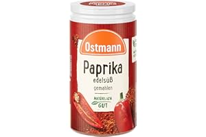 ‎OSTMANN Ostmann Paprika edelsüß 35 g Paprikapulver zum Würzen, süßes Paparikagewürz, Gewürzpaprika-Pulver, für Soßen, Dips, Salate & Gemüse, Menge: 1 Stück