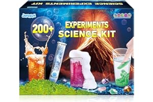 JOPSHEEN 200+ Expériences Scientifique pour Enfants, Projet Scientifique Jouets, Kit de Chimie, Idées de Cadeaux d'anniversaire pour Garçons et Filles, Éruptions Volcanique