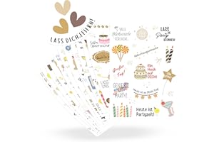 ‎ECCK ECCK Sticker Geburtstag für Gästebuch, Fotoalbum & Geschenke (325 Stück, Creme) - Aufkleber für Geburtstagskarten & Geburtstagsgeschenke auf 14 DIN A5 Bögen - Party Geburtstagskarte Geschenk, Karten