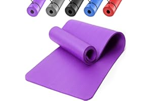 ROMIX Yoga Mat, 15 MM Extra Thick Foam Exercise Mat, 180x60cm Multi Purpose Non Slip Gym Mats with Carry Bag and Strap, Ideal Pilates Workout Mats for Women Men Gymnastics Home and Outdoor Fitness