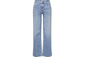 ONLY Female Jeans mit weitem Bein ONLMADISON Hohe Taille Weiter Beinschnitt Jeans