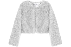 Bolerose Les Filles Confortable Fausse Fourrure Enfants Enfants Boléro Boléro en Maille Veste Manteau