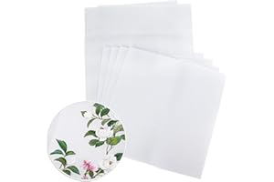 RAIRSKY 6 Pezzi Tela Aida per Punto Croce, Tessuto Solubile, Bianco per Ricamo, Cucito, DIY, Prodotti Artistici e Artigianali Fatti a Mano, 30 * 30cm & 30 * 45cm