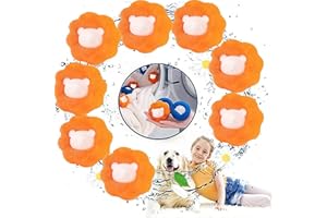 CHIOSA Tierhaarentferner Waschmaschine, Fusselbälle für Waschmaschine, Haarfänger für Waschmaschine Fusselentferner Waschbälle Waschmaschine, Katzenhaarentferner, Entfernt Tierhaare＆Fusseln (Orange)