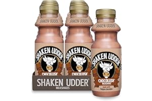 Shaken Udder Chocolush Milkshake,8 x 330ml,Made with Belgian Chocolate,High in Calcium & Protein,Less Than 5% Added Sugar,Vegetarian & Gluten-Free