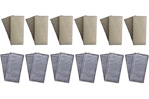 FINEST-FILTERS 12 cartuchos de filtro de carbono para adaptarse a Fluval U2 filtro de agua interno, 12 x compatible con espuma y compatible con cartuchos de policarbonato.