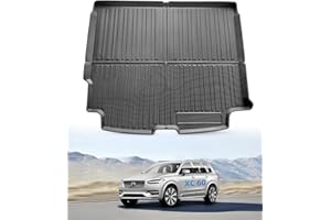 LANGBEAN Alfombrillas Maletero para Volvo XC60 2025 2024 2023 2022 2021 2020 2019 2018, TPE Alfombras Maletero XC60 Original con Borde Elevado, Antideslizante e Impermeable Accesorios