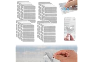 ELEGANCE-GO Fliegengitter Reparatur Set,100 Stück Fliegengitter Reparatur Klebeband Selbstklebend Glasfaser Reparatur Insektenschutz Fenster Reparatur für Tür Loch (1,5 x 6 cm) Fensterscheiben Reparaturflicken