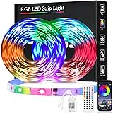 PSTAR Striscia LED 40 Metri, Bluetooth RGB Smart Strisce LED 40M con Telecomando, Controllo App, Sincronizzazione Musica, Luc