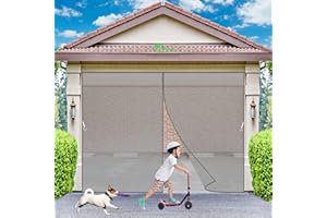 AIPPEI Moustiquaire Porte Fenetre, 205x210 cm Magnetique Moustiquaire Enroulable Rideau Anti Mouche Rideau Anti Mouche pour Couloirs, Portes, Gris P