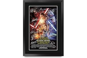HWC Trading A3 FR The Force Awakens Star Wars Geschenke Printed Poster Autogramm Bild für Film-Memorabilia Fans - A3 Eingerahmt