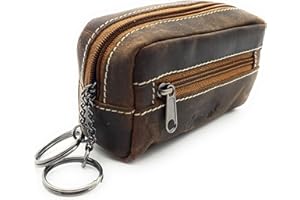 Lemasi Genuine Leather Key Case Key Cover Buffalo Full Leather Suitcase Shape, Plenty of Space