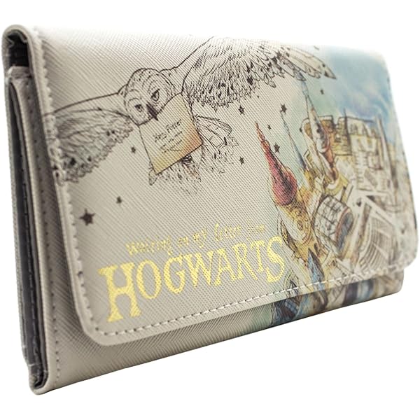 Portafoglio Harry Potter Hogwarts - Con Timbro A Cera Owl Post, Tasca Monete E Carte, Marrone - Foto 6