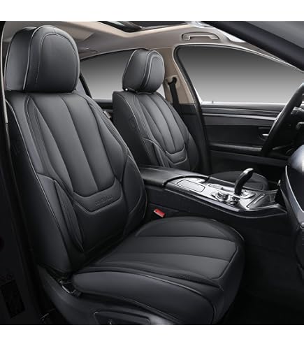 Chifeng Autostoelhoezen van PU-leer, set van 2, geschikt voor Mercedes-Benz C-klasse W202 W203 W204 W205 E-klasse W210 W211 W212 W213 W124, universele waterdichte autostoelhoezen, zwart Chifeng Autostoelhoezen van PU-leer, set van 2, geschikt voor Mercedes-Benz C-klasse W202 W203 W204 W205 E-klasse W210 W211 W212 W213 W124, universele waterdichte autostoelhoezen, zwart