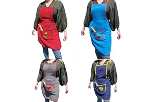 SaoTi Pack de 1,4 u 8 Delantales de Rizo/Toalla, Fabricados 100% en Algodón, frutas bordadas, ideal para secar.Delantal de cocina Mujer