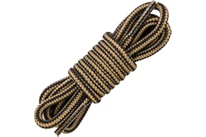 Tolumo Diameter 4 MM Round Durable Boot Laces Lengths 100 to 180 CM Shoelaces for Work and Leisure Boots, Hiking Shoes