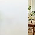 Lifetree Frosted Window Film Privacy: Opaque Glass Film for Glass Windows Static Cling Self-Adhesive Sun Blocker Window Frost