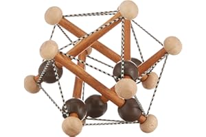 Manhattan Toy Artful Skwish Rattle and Teether Grasping Activity Toy Sonajero de Madera para bebés y niños pequeños, Juguete de Actividad, Multicolor, 1 Count (Pack of 1) (214250)