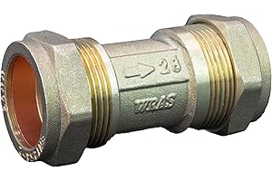 Kudos-Trading - 28mm Single Check Valve WRAS Approved Compression Fitting Non Return Valve one Way Isolation Valve DZR (28mm)