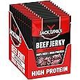 Jack Links - Beef Jerky - Original Flavour Dried Meat Snack - Box of 12 x 100g - High Protein Snacks for Gym, Fitness, Outdoor, Hiking - American Food - Halal