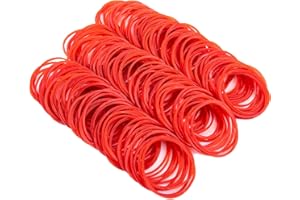 XINGRUN Rubber Bands Red Rubber Elastic Bands 400PcsThick Natural Rubber Bands Heavy Duty Strong Elastic Bands for Tie Dye, Hair Home, Pens, Crab,Catapults, Bills, Bank Paper, Office Supplies(38mm)